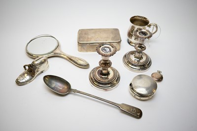 Lot 326 - A selection of small silver items, including:...