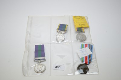 Lot 335 - Various military medals.