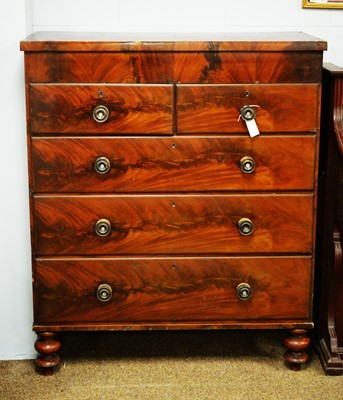 Lot 107 - A Victorian mahogany chest of drawers
