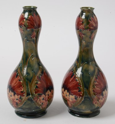 Lot 513 - Pair of Macintyre Moorcroft Florian vases