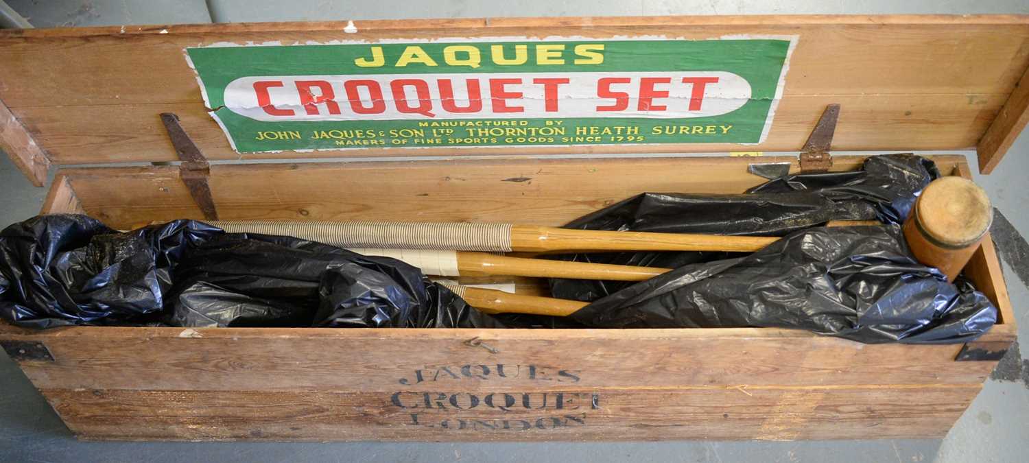 Lot 604 - Jaques Croquet Set in original box.