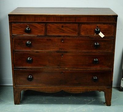 Lot 116 - Regency mahogany chest of drawers.