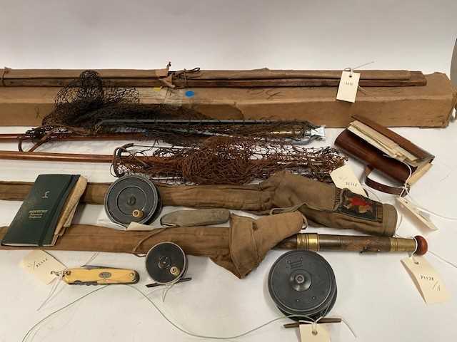 Lot 229 - A selection of fishing rods, reels and accessories