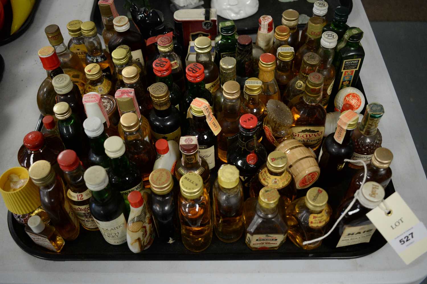 Lot 527 - A large quantity of miniature Whisky and other items