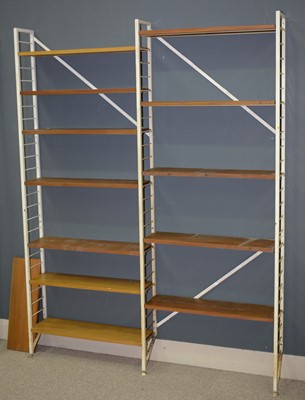 Lot 864 - Attributed to Ladderax: teak wall shelves