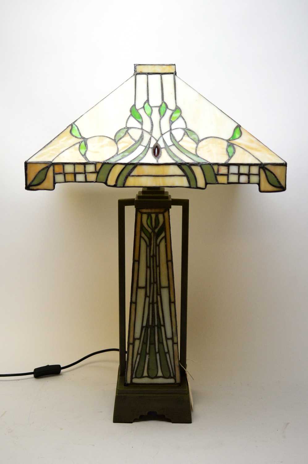 Lot 429 - Tiffany-style lamp and shade.
