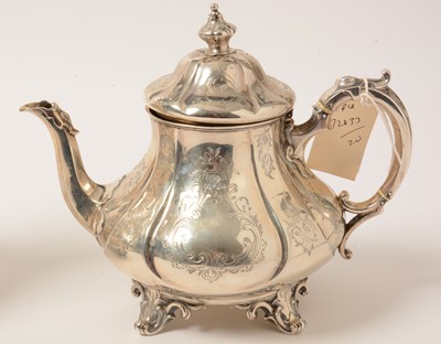 Lot 162 - A Victorian silver four-piece tea service