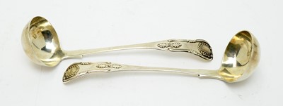 Lot 170 - A pair of Victorian Scottish silver sauce ladles