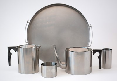 Lot 770 - Arne Jacobsen Stelton stainless steel tea set