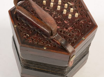 Lot 713 - Lachenal 20 Button Anglo system Concertina