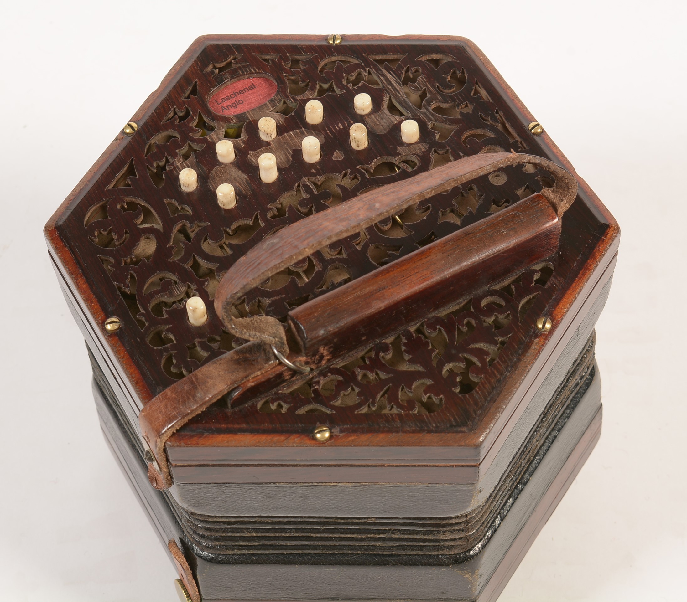 Lot 713 Lachenal 20 Button Anglo system Concertina