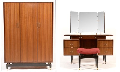 Lot 817 - G-Plan Librenza wardrobe; a dressing table and stool.