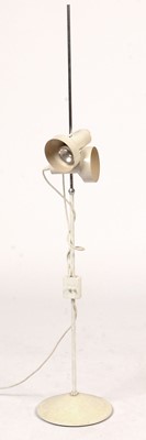 Lot 787 - A mid-20th Century white plastic and metal floor lamp