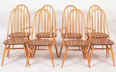 Lot 868 - Ercol: Six No. 365 'Quaker' Windsor chairs; and two No. 365A chairs.