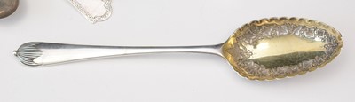 Lot 168 - Three pairs of silver sugar tongs; and three spoons.