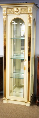 Lot 82 - A pair of Italian cream painted display cabinets