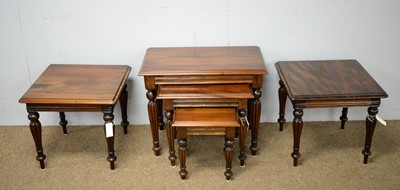 Lot 62 - Two side tables and nest of three tables