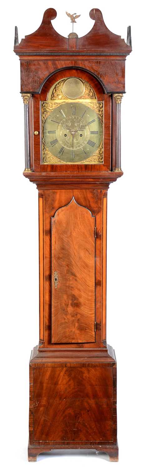 Lot 196 - Thomas Atkinson, Gateshead: a 19th Century mahogany longcase clock.