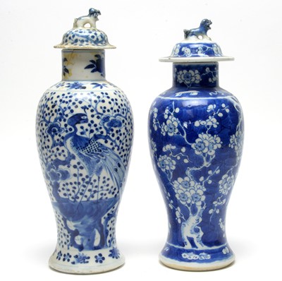 Lot 456 - Two 19th Century Chinese vases and covers.
