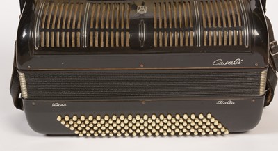 Lot 708 - A Casali 120 bass piano accordion.