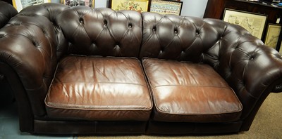 Lot 154 - Two 20th Century chesterfield sofas