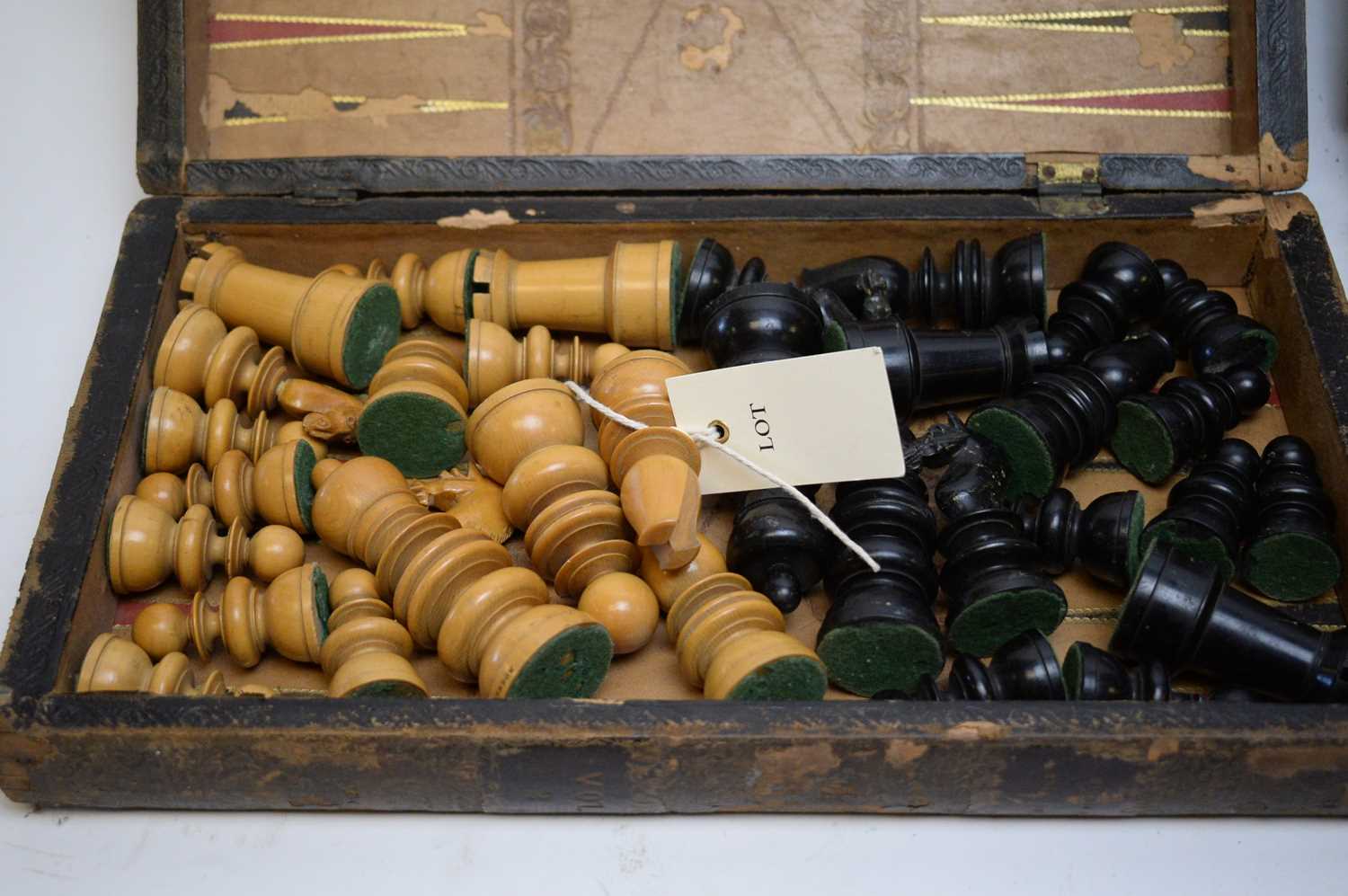 Lot 440 - Jaques of London 32-piece chess set; and
