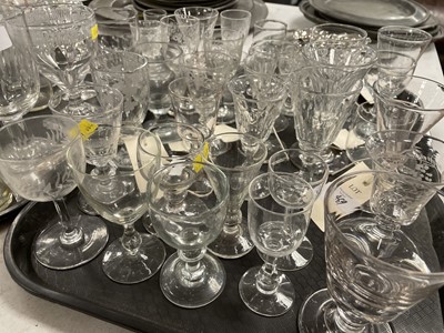 Lot 469 - Assorted Georgian and later glasses.