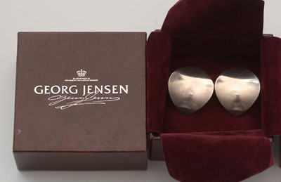 Lot 747 - Nanna Ditzel for Georg Jensen: sterling silver earrings