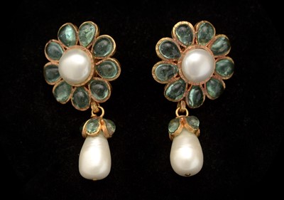 Lot 754 - Chanel: a pair of faux pearl and paste earrings