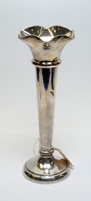Lot 277 - Silver trumpet vase