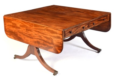 Lot 29 - Late 19th/early 20th Century mahogany sofa table