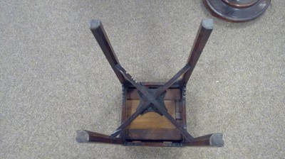 Lot 32 - Late 19th C mahogany kettle stand.