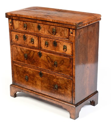 Lot 684 - Early 18th Century walnut bachelors chest