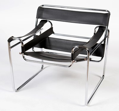 Lot 881 - Marcel Breuer: a reproduction 'Wassily' armchair.