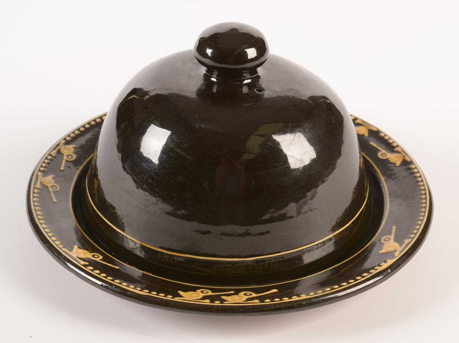 Lot 719 - Hannah McAndrew slipware cheese dome and stand