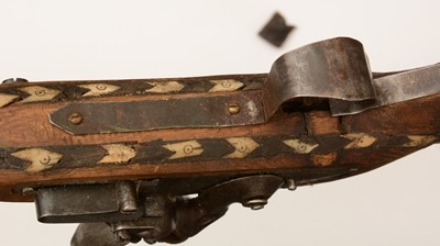 Lot 1092 - A 19th Century Afghan Jezail rifle with later added lock