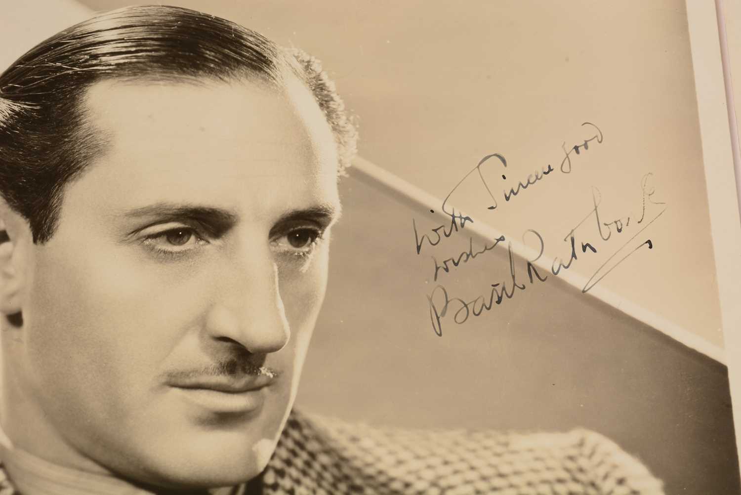 Lot 1271 - Two signed Basil Rathbone photographs