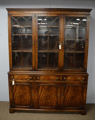 Lot 98 - 20th C Reprodux Bevan & Funnell Ltd. mahogany bookcase.