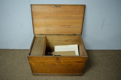 Lot 92 - Early 20th C pine chest.