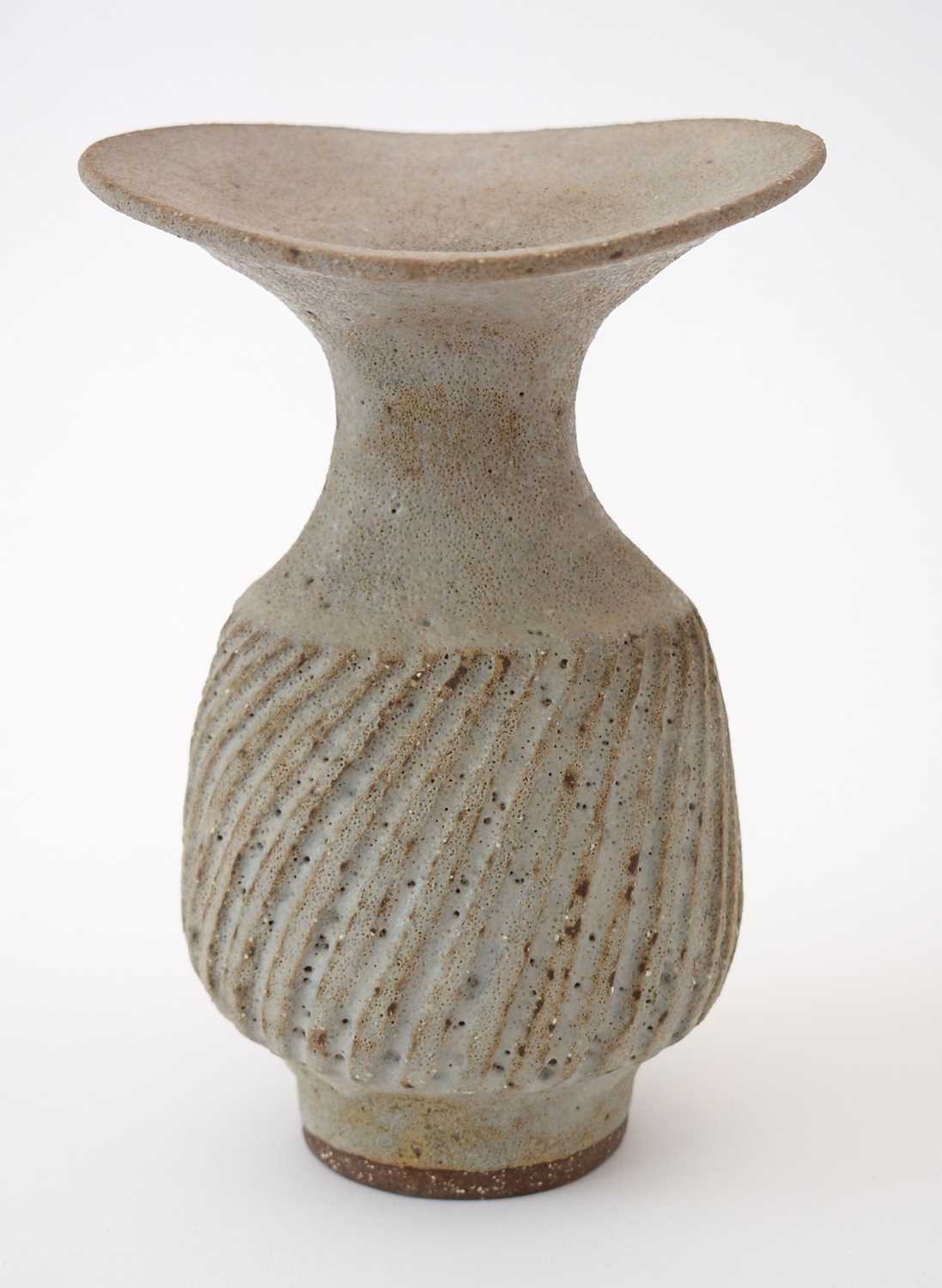 Lot 710 - Lucie Rie: olive Stoneware vase