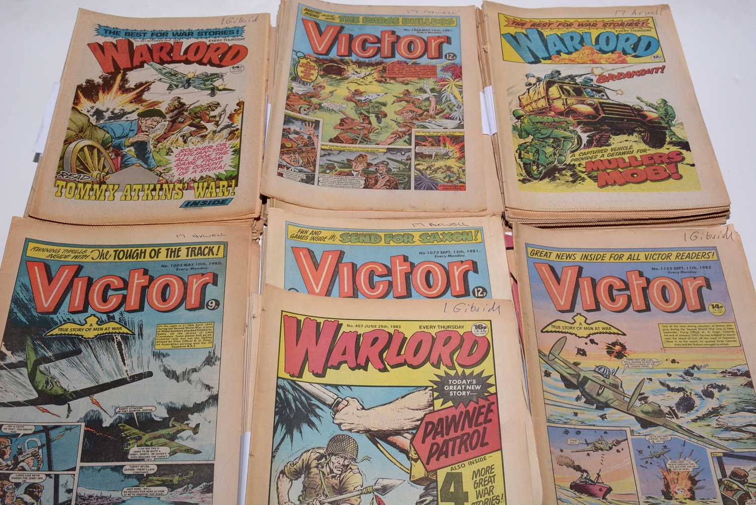 Lot 44 - Victor, Warlord, Hotspur and Viz. / The Beezer and other annuals.