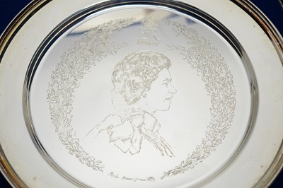 Lot 185 - Two Royal commemorative silver dishes