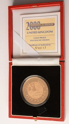 Lot 257 - Royal Mint Great Britain five-pound gold proof Crown