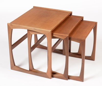 Lot 790 - G-Plan: a nest of three 'Quadrile' pattern occasional tables