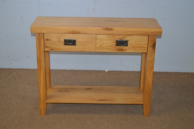 Lot 24 - 20th Century oak dresser and side table.