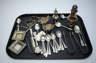 Lot 430 - A selection of silver and plated wares.
