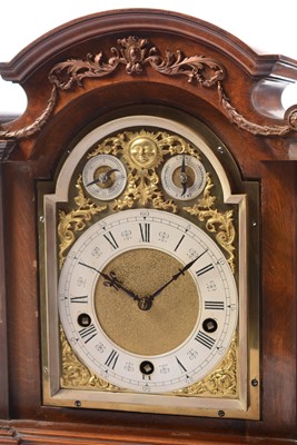 Lot 550 - A 19th Century German walnut bracket clock