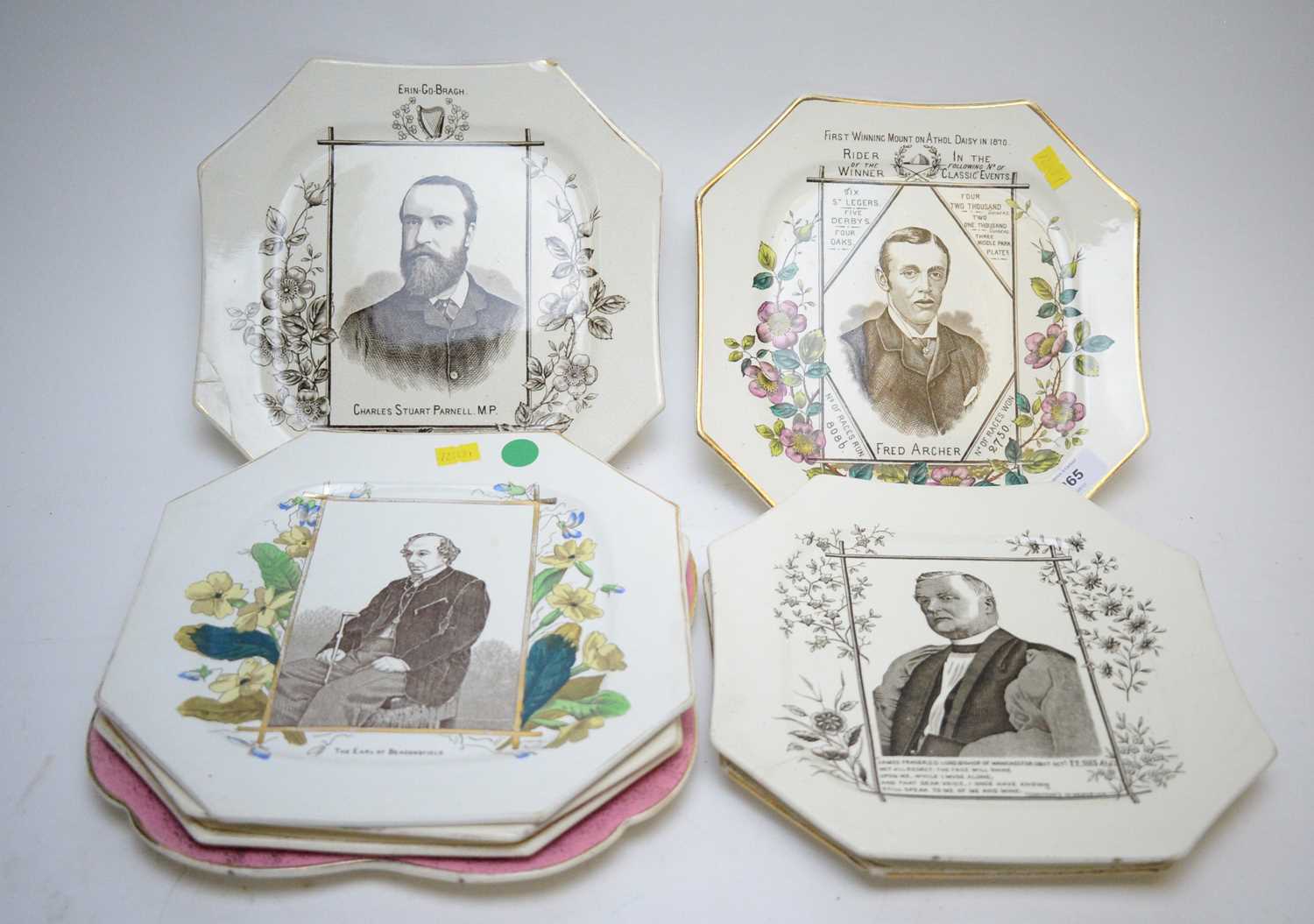Lot 265 - A Collection of seven Victorian plaques and another.