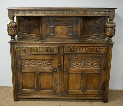 Lot 28 - Victorian oak court cupboard