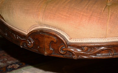 Lot 687 - Victorian rosewood framed conversation seat
